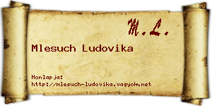 Mlesuch Ludovika névjegykártya